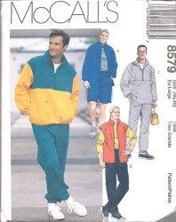 8579 MCCALLS MR UNLINED JACKET, VEST,  TOP,  BOTTOMS PATTERN XXL UNCUT or Large Cut Choice